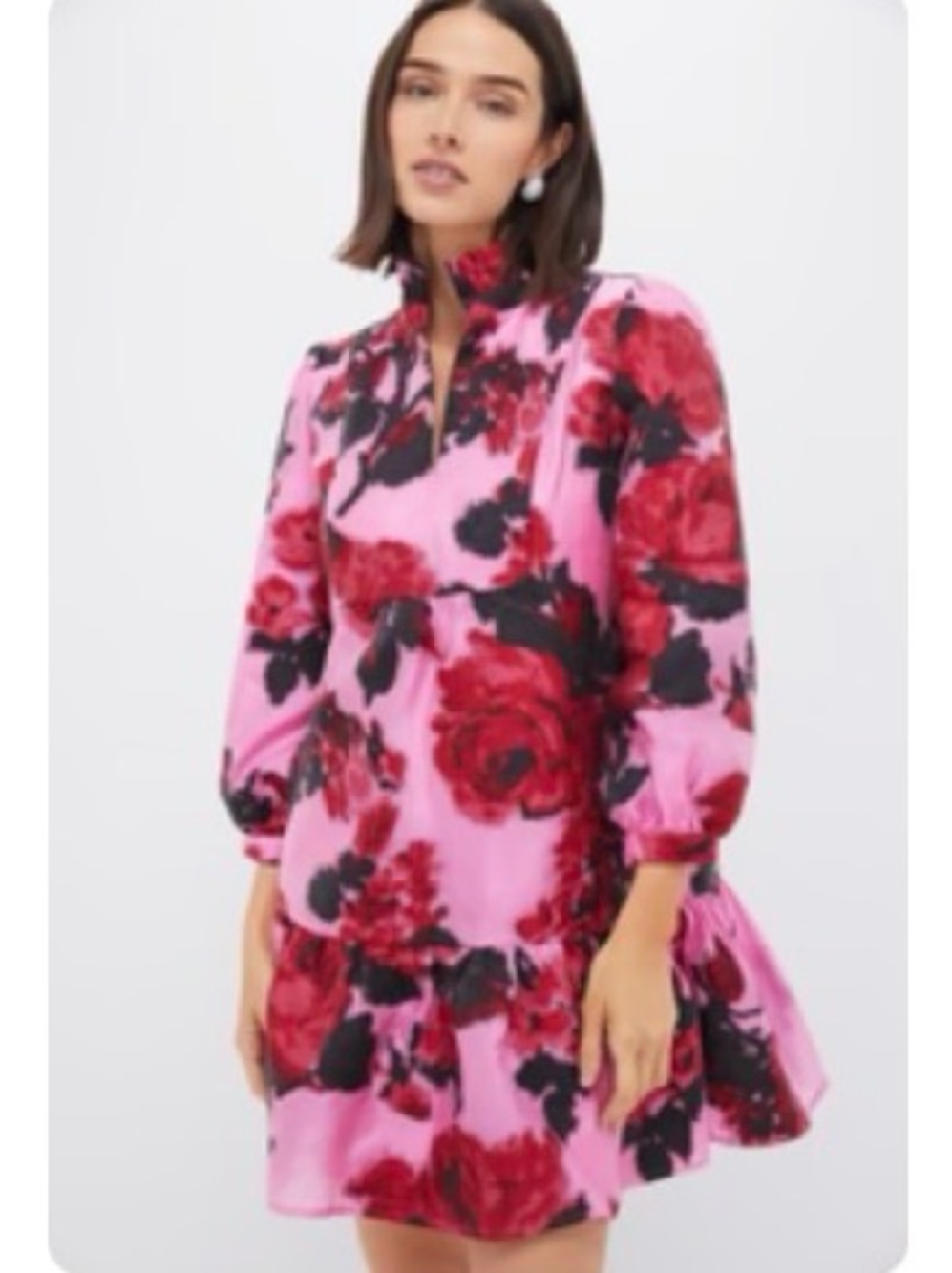 Tuckernuck Pink and Red Abstract Floral Coupe Dress - Picture 3 of 3